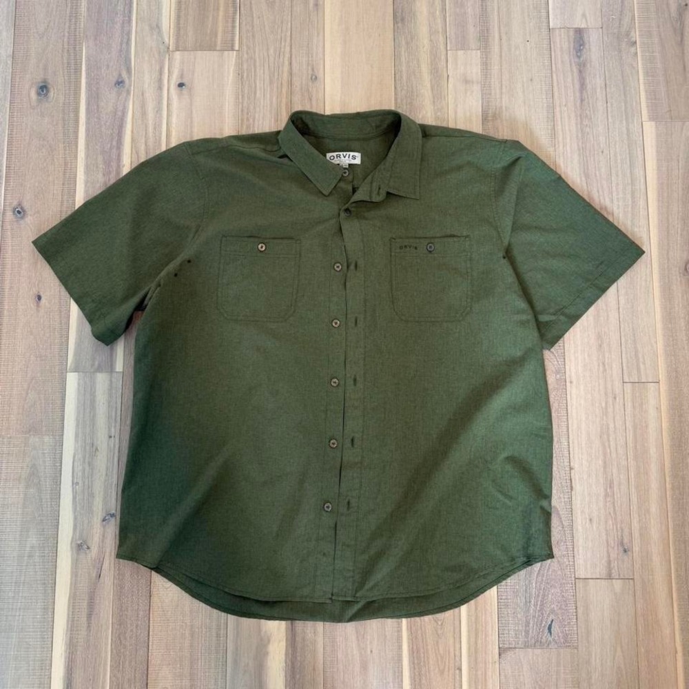 Orvis green button up shirt Sz XXL #outdoor #hunting